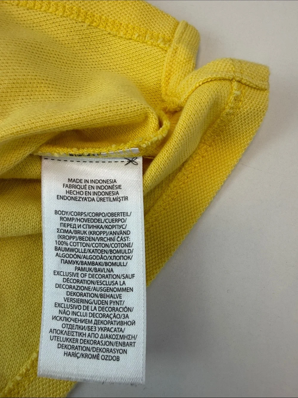 Baby Boy's Ralph Lauren Boys Yellow Polo with Navy Pony